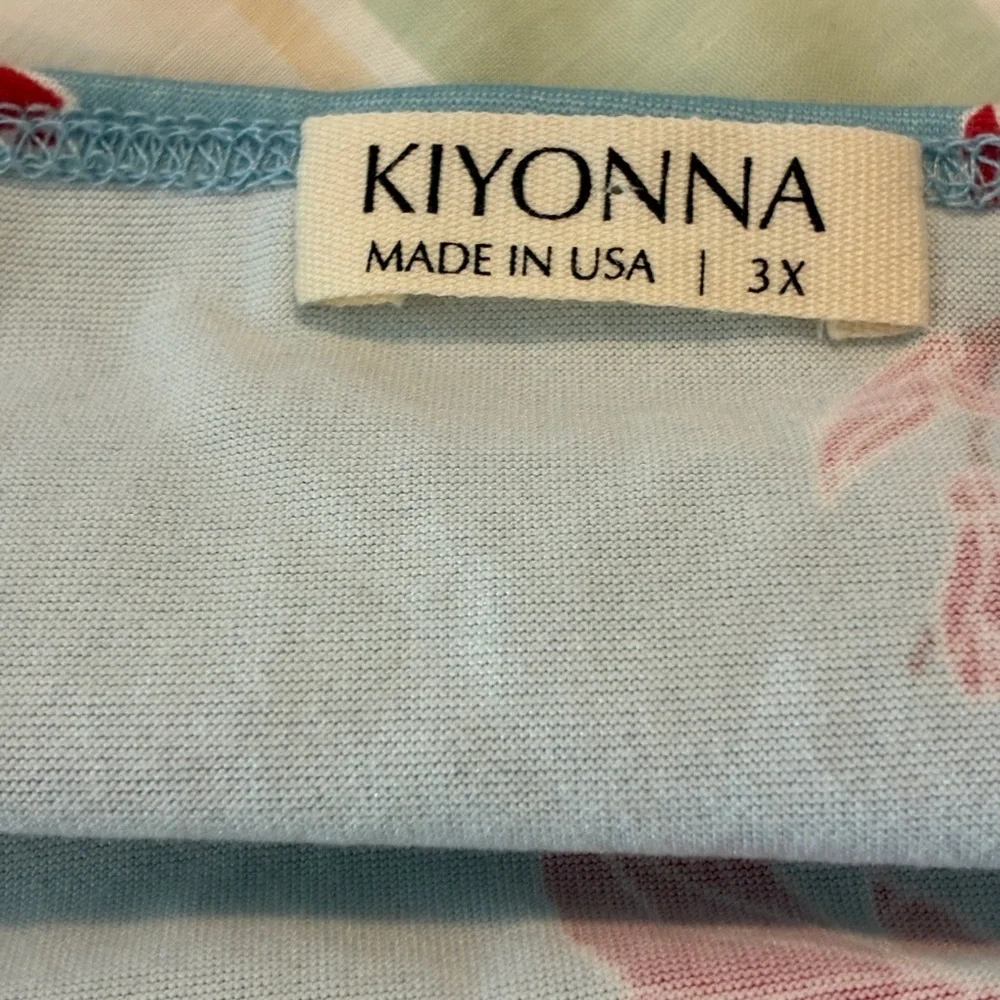 Kiyonna Vienna Maxi Dress 3X Cherry Blossom Print NWT - Picture 11 of 14